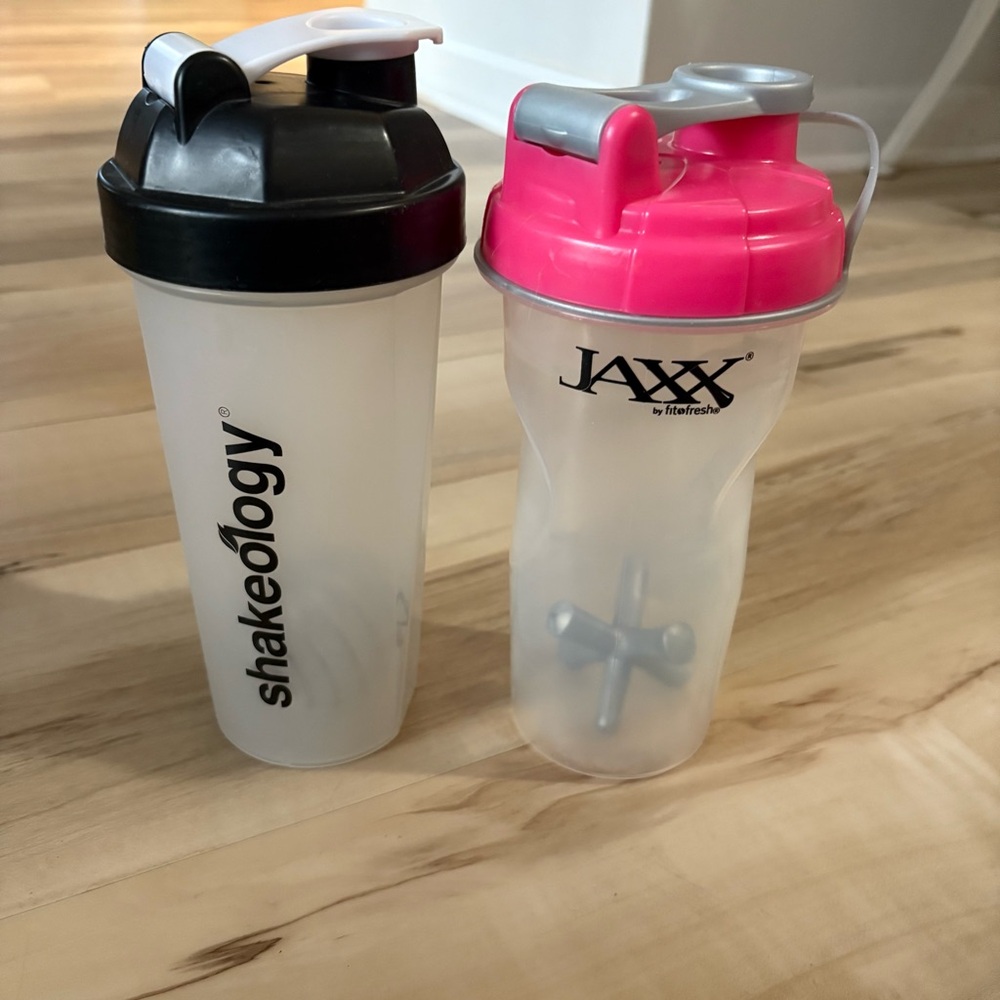 Pink and Gray Shaker Bottle Set